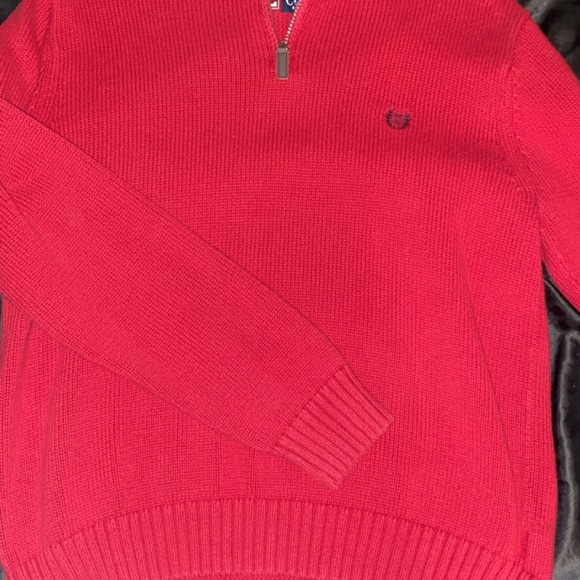 Red Quarter-zip Sweater - Picture 1 of 3